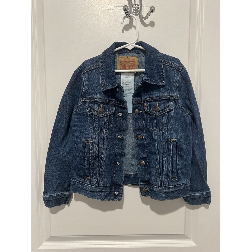 Levi's‎ Denim Trucker Jacket Size 7 Girls 100% Cotton